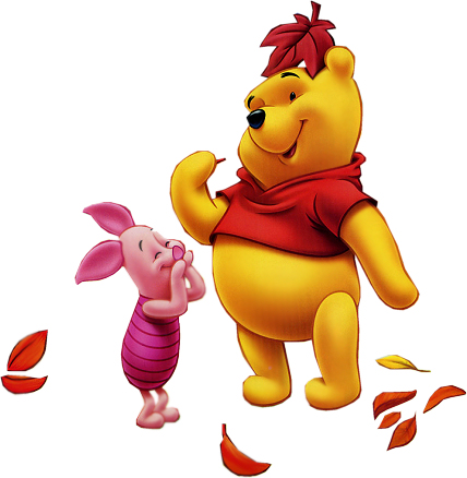 Pooh Piglet Fall Leavesjpg Clipart   Free Clip Art Images
