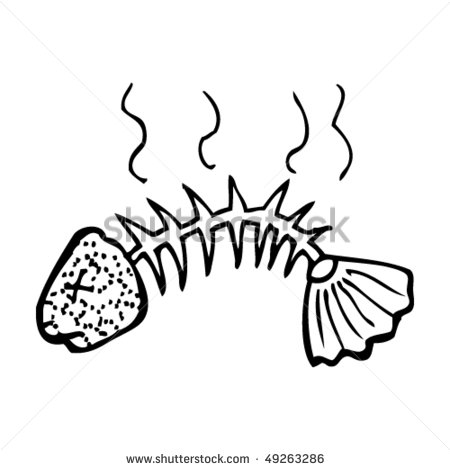 Quirky Drawing Of A Rotten Fish Stock Vector Illustration 49263286