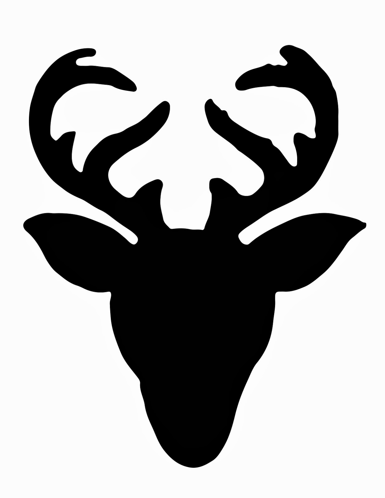 Reindeer Head Silhouette   Clipart Best   Clipart Best
