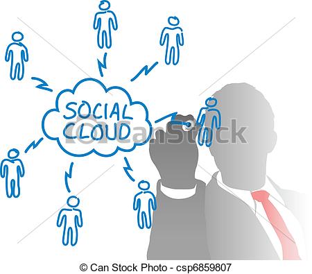 Sociable People Clipart Vector   Person Drawing Social