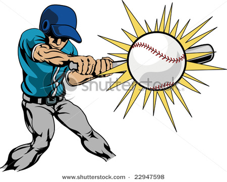 The Baseball For A Home Run In This Vector Clipart Illustration