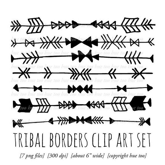 Tribal Borders Clip Art Tribal Arrow Triangle Chevron Digital Scrapb