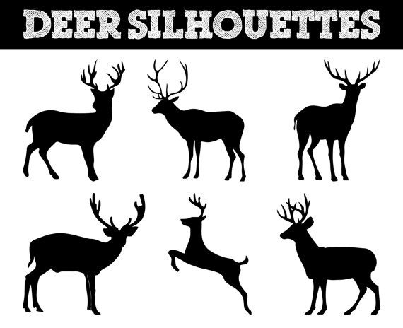 Use Clipart    Deer Silhouettes   Animal Silhouette Deer And Reindeer