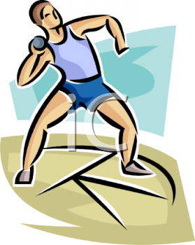 And Field Athlete Preparing To Throw The Shot Put Clipart Image Jpg