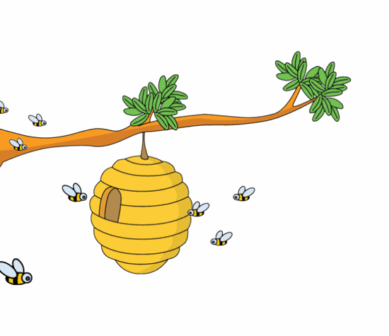 Animals Animated Clipart  Bee Hive Animation 5c   Classroom Clipart