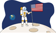 Astronaut On Moon Clipart Astronaut On The Moon Cartoon