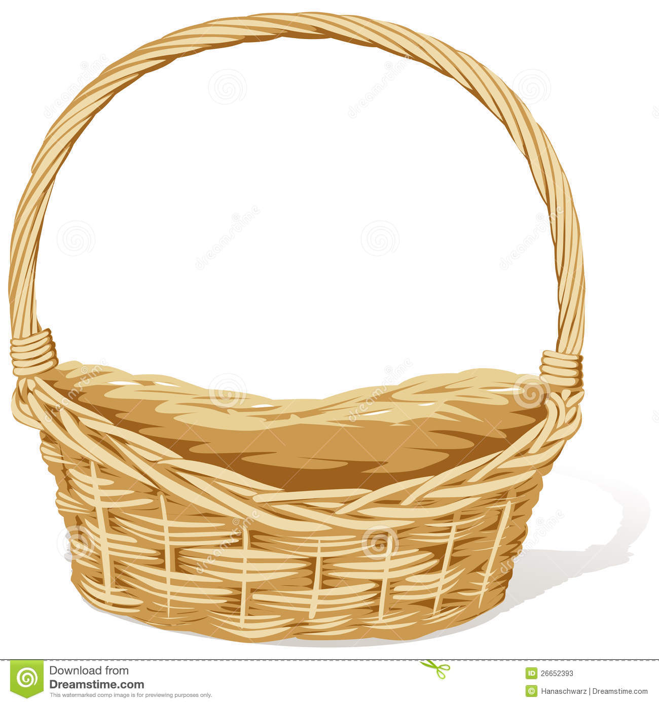 Back   Flowers For   Empty Easter Basket Clipart