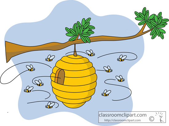 Bee Hive Home Clip Art Free Animal Clipart   Clip Art