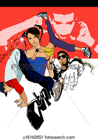 Clipart   Young Remix Dance Club Music Hiphop Techno  Fotosearch    