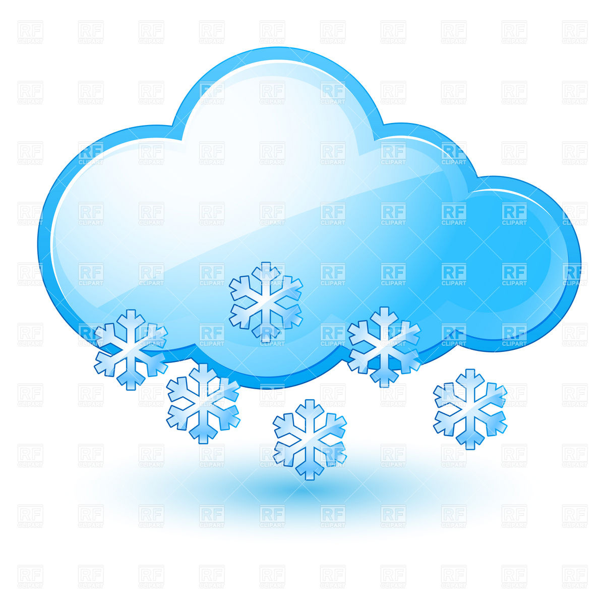 Cloud With Snowflake   Snow Weather Icon 6998 Icons And Emblems