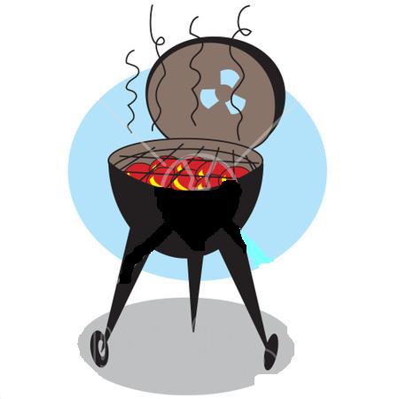Coals Ready For Cooking In A Charcoal Bbq Grill Clipart Illustration