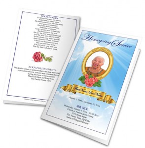 Funeral Program Template With Clipart Added
