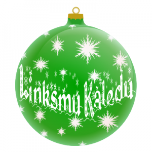 Linksmu Kaledu Lithuanian Green Clipart