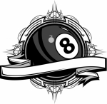 Nine Ball Trophy Clipart Clipart Image