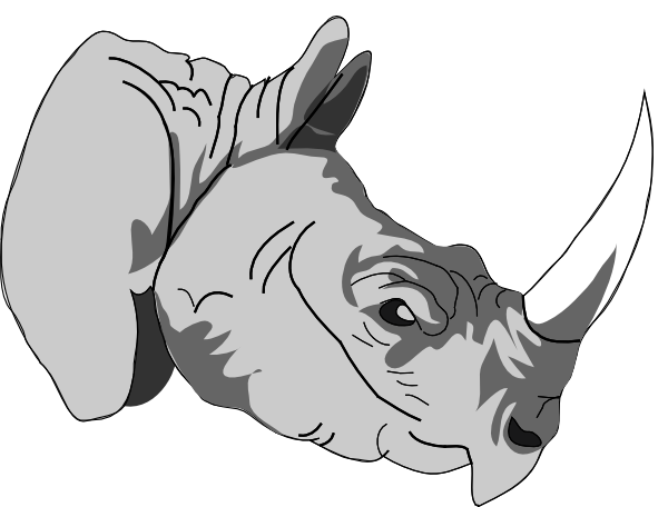 Rhinoceros 3d Clip Art At Clker Com   Vector Clip Art Online Royalty