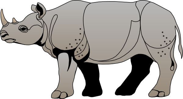 Rhinoceros Clip Art At Clker Com   Vector Clip Art Online Royalty