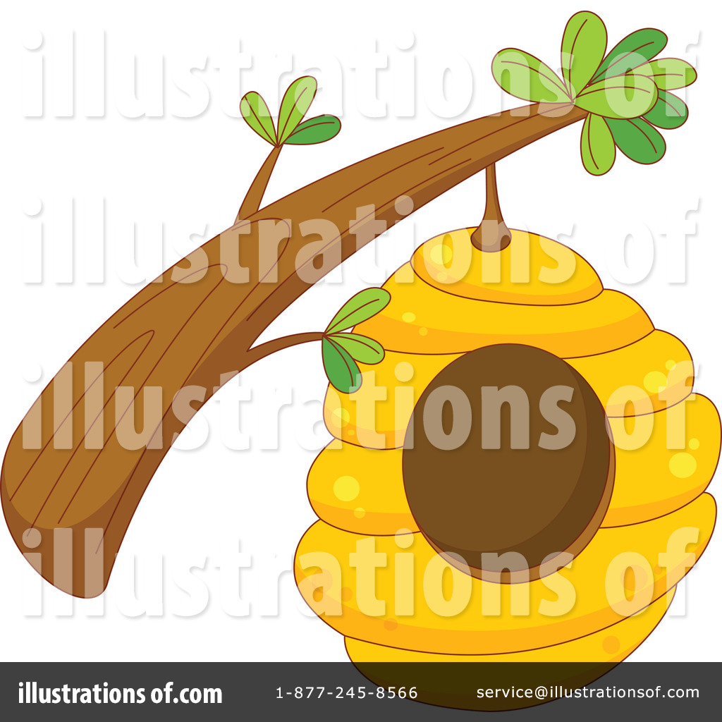 Royalty Free  Rf  Bee Hive Clipart Illustration By Colematt   Stock