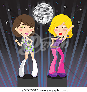 Vector Art   Disco Dance  Clipart Drawing Gg57795617   Gograph