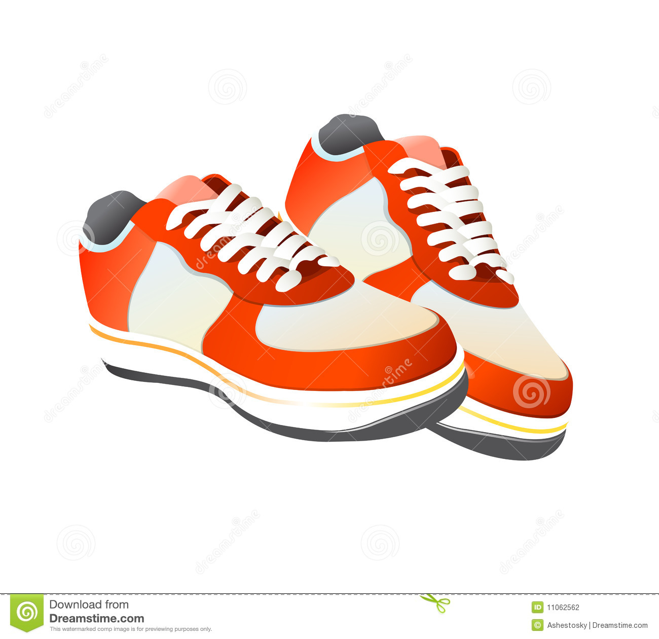 Vector Illustration Of Gym Tennis Shoes Related To Sports And Gym