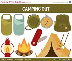 75  Off   Camping Clipart   Digital Clip Art Graphics For Personal Or