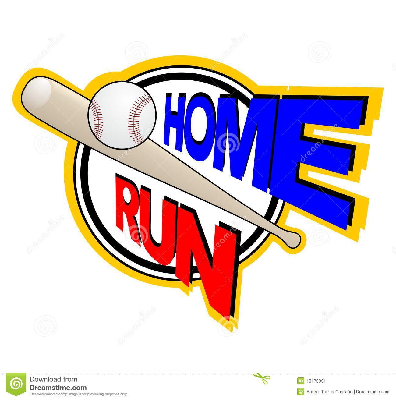 Baseball Home Run Clipart