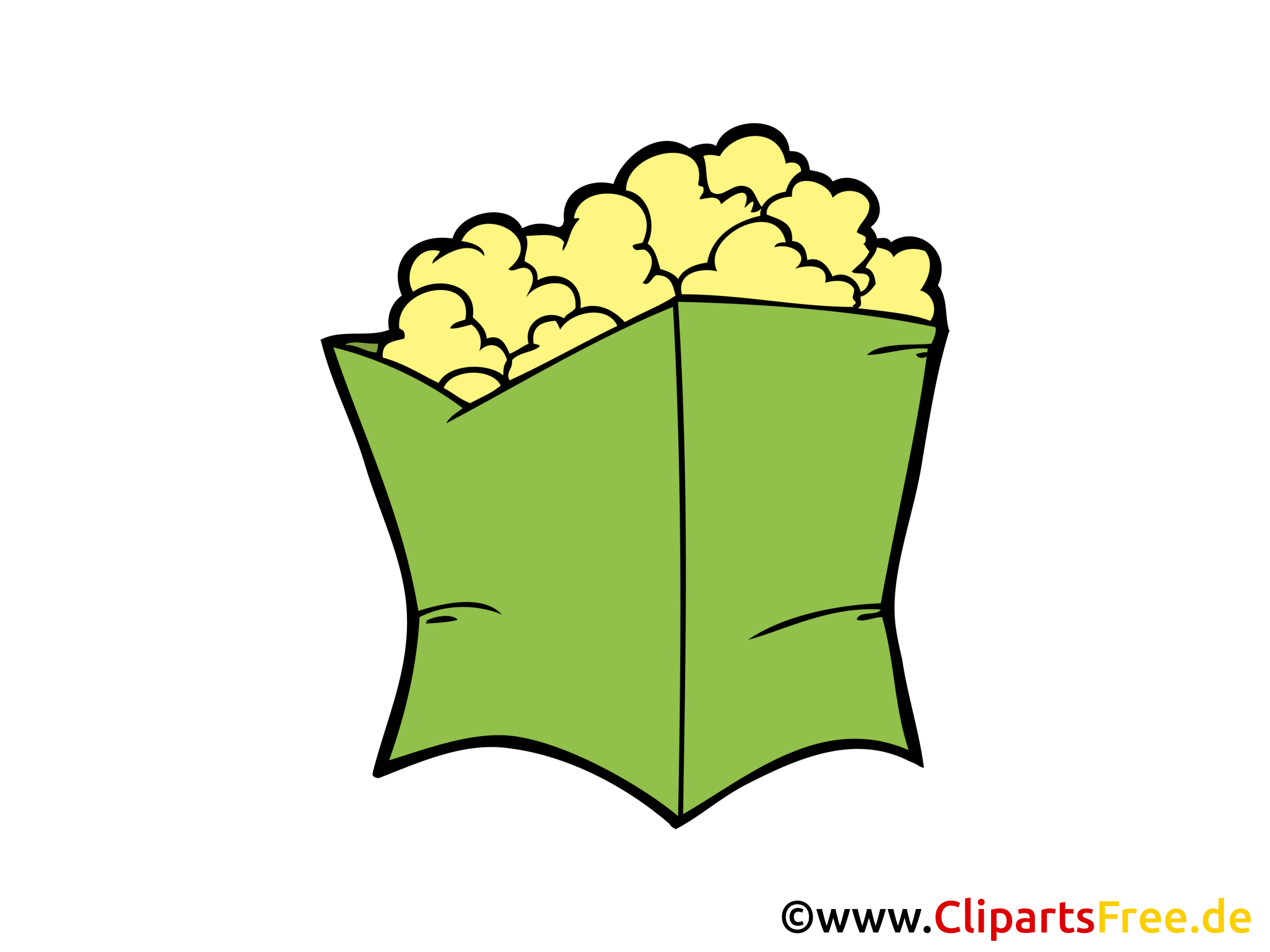 Bildtitel  Pop Corn Bild Clipart Illustration Grafik Zeichnung