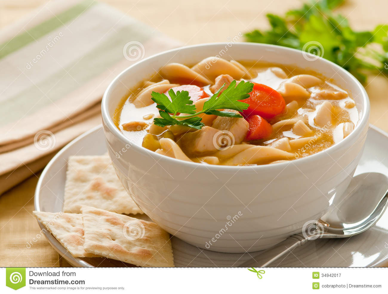 Chicken Noodle Soup Royalty Free Stock Photography   Image  34942017