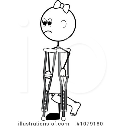 Crutches Clipart  1079160 By Pams Clipart   Royalty Free  Rf  Stock