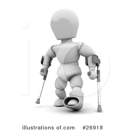 Crutches Clipart  26918 By Kj Pargeter   Royalty Free  Rf  Stock