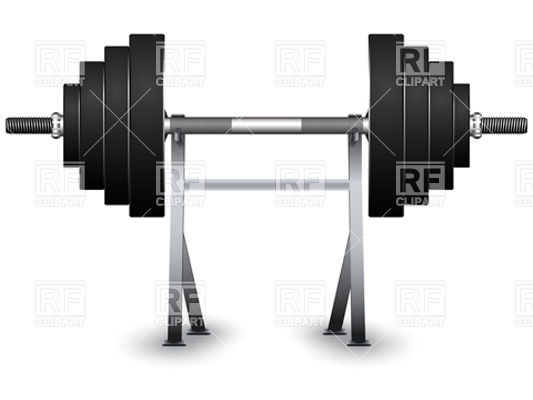 Dumbbell  On Support 9823 Download Royalty Free Vector Clipart  Eps