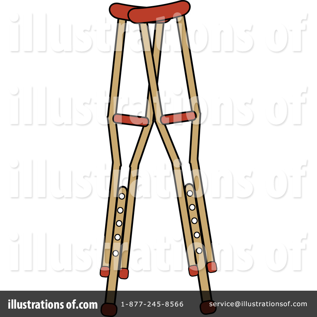 Free  Rf  Crutches Clipart Illustration  1079156 By Pams Clipart