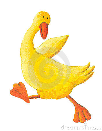 Funny Duck Cartoon Running Stock Photography   Image  34699742