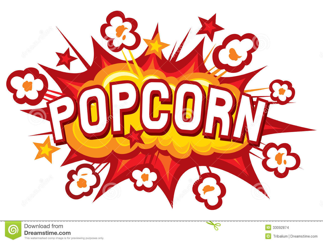 Popcorn Illustration Popcorn Symbol Popcorn Explosion