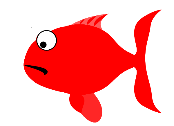 Red Sad Fish Clip Art At Clker Com   Vector Clip Art Online Royalty    