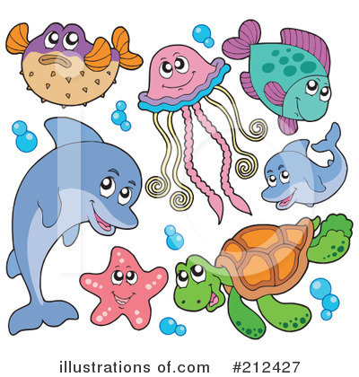 Royalty Free Rf Sea Life Clipart Illustration By Visekart Stock