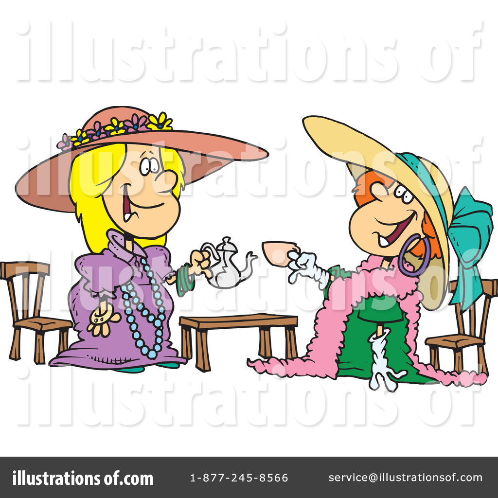 Royalty Free  Rf  Tea Time Clipart Illustration By Ron Leishman