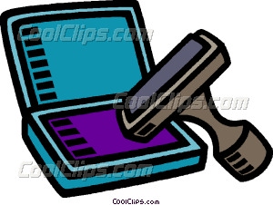 Rubber Stamp Pad Vector Clip Art