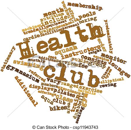 Stock Illustration   Word Cloud For Health Club   Stock Illustration