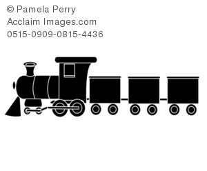 Toy Train Silhouette Royalty Free Clip Art Picture