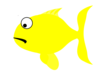 Yellow Sad Fish Clip Art At Clker Com   Vector Clip Art Online    