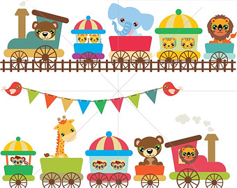Zoo Train Animal Train Animal Par Ade Train Clipart   Clip Art Set