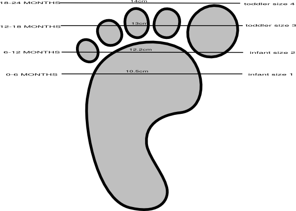 Baby Shoes Clipart Baby Shoe Size Guide Clip Art