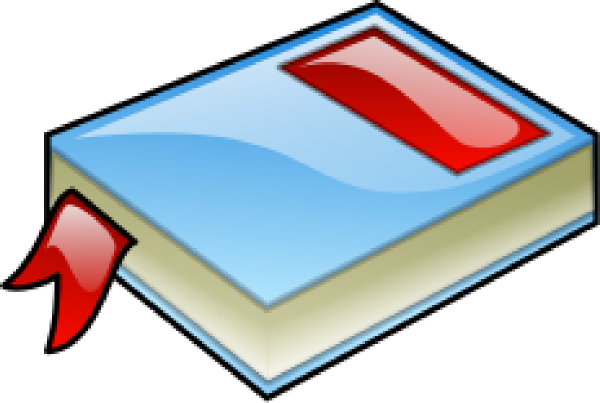 Blue Book With Red Bookmark Clip Art At Clker Com   Vector Clip Art    