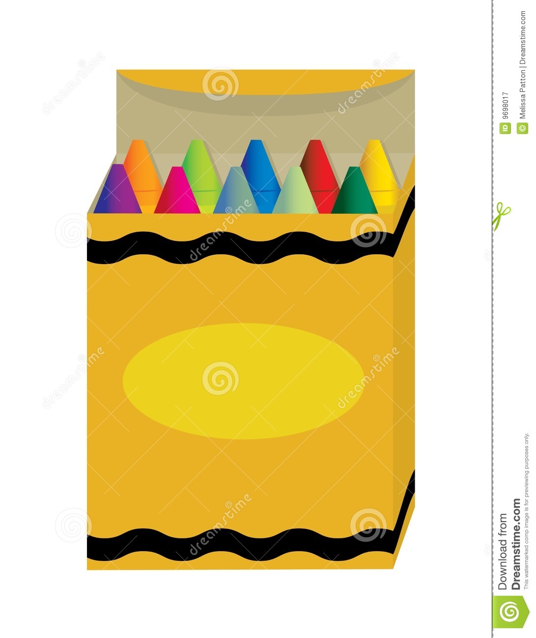 Box Of Crayons Royalty Free Stock Photography   Image  9698017
