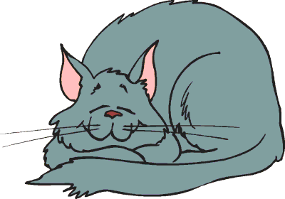 Cat Sleeping Happily   Http   Www Wpclipart Com Animals Cats Cartoon
