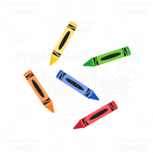 Colorful Crayons Svg Cutting Files   Clipart