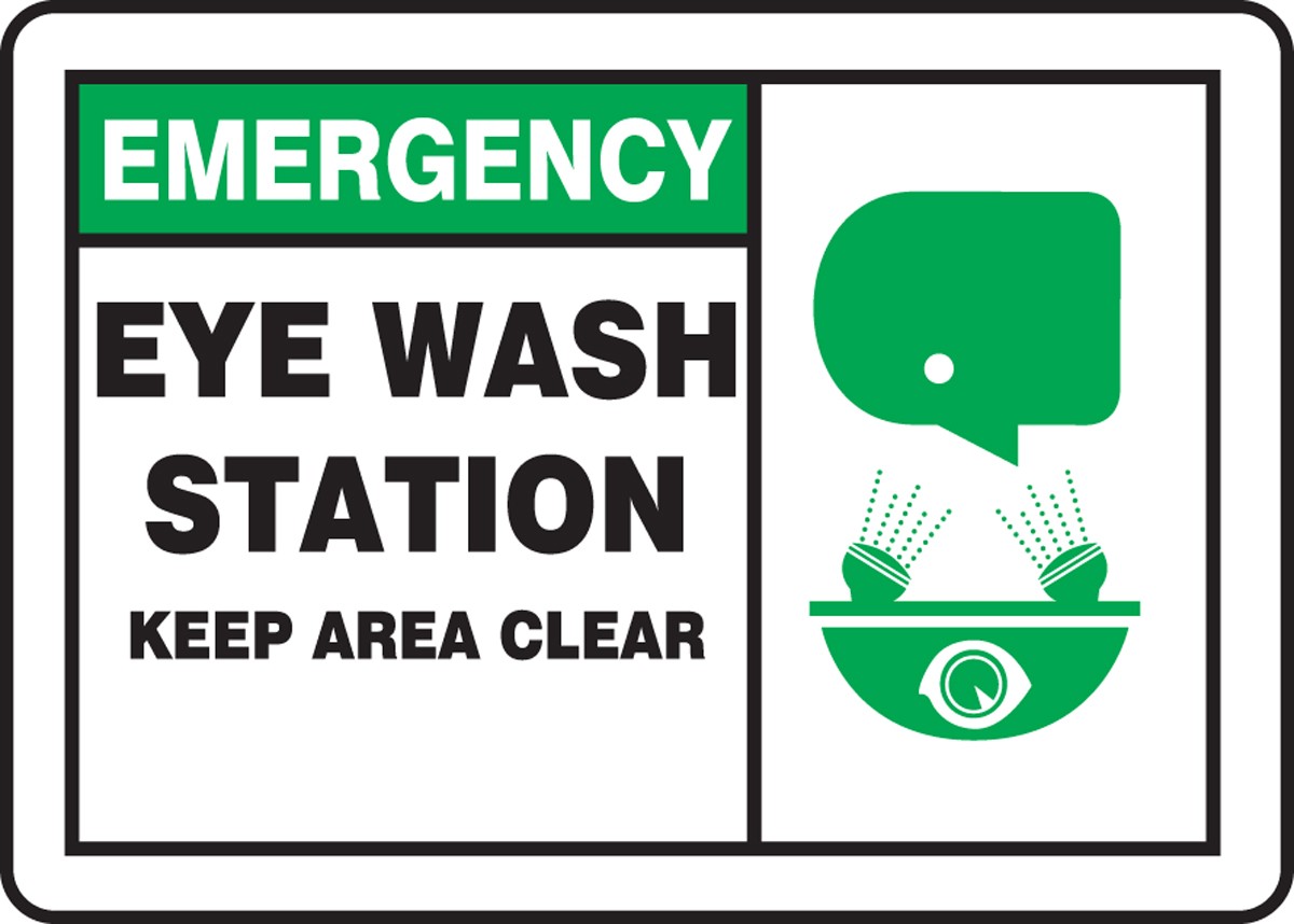 Eye Wash Clipart Eye Wash Station Sign Eye Wash