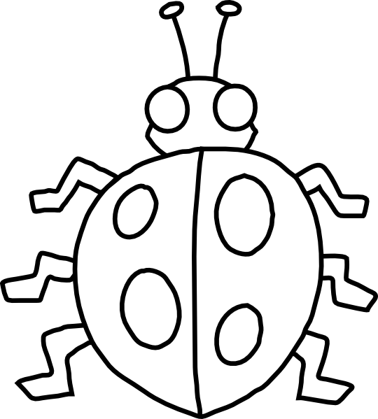 Ladybug Outline Clip Art At Clker Com   Vector Clip Art Online    