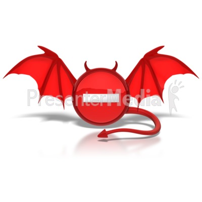 Negative Devil Button   Signs And Symbols   Great Clipart For