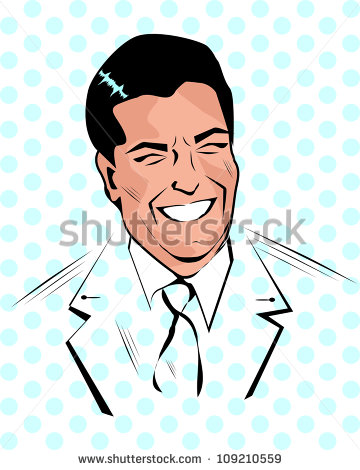Nice Man Happy Smile   Retro Vintage Clipart Illustration   109210559